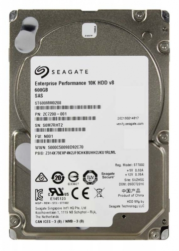Жесткий диск Seagate 2C7200 600Gb 10000 SAS 2,5" HDD