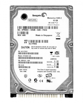 Жесткий диск Seagate 9W3232 40Gb 5400 IDE 2,5" HDD