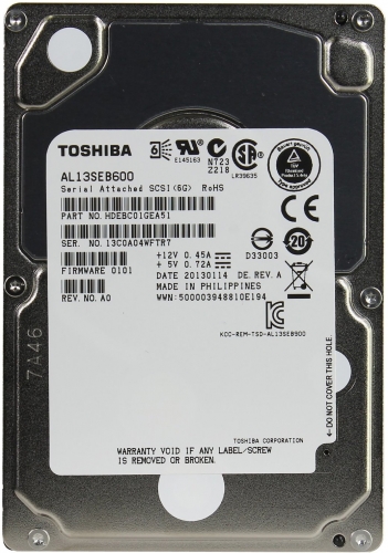 Жесткий диск Toshiba HDEBC01GEA51 600Gb  SAS 2,5" HDD