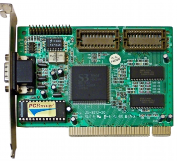 Видеокарта S3 Trio64v+ 1Mb PCI