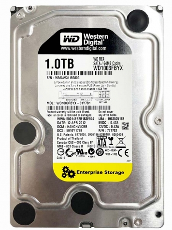 Жесткий диск Western Digital WD1003FBYX 1Tb  SATAII 3,5" HDD