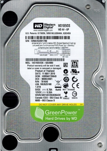 Жесткий диск Western Digital WD10EVDS 1TB SATA 3.5"