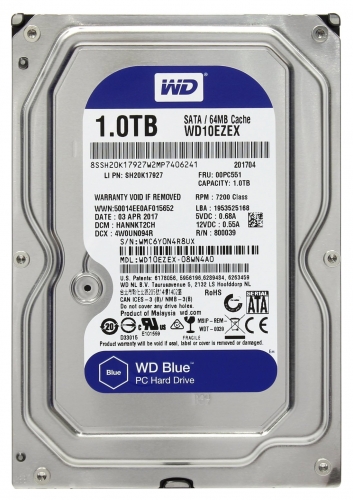 Жесткий диск Western Digital WD10EZEX 1Tb  SATAIII 3,5" HDD