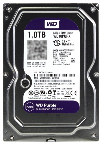 Жесткий диск Western Digital WD10PURX 1Tb IntelliPower SATAIII 3.5" HDD