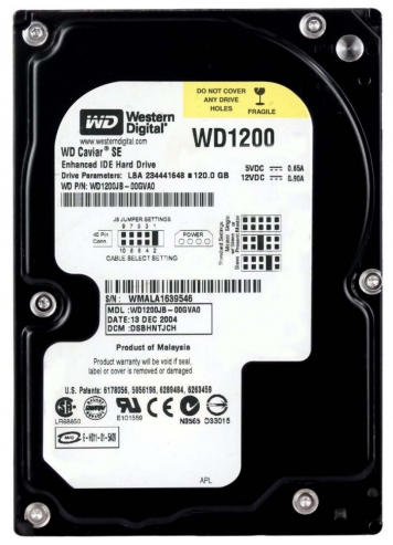 Жесткий диск Western Digital WD1200JB 120Gb 7200 IDE 3.5" HDD