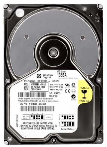 Жесткий диск Western Digital WD136BA 13Gb 7200 IDE 3.5" HDD