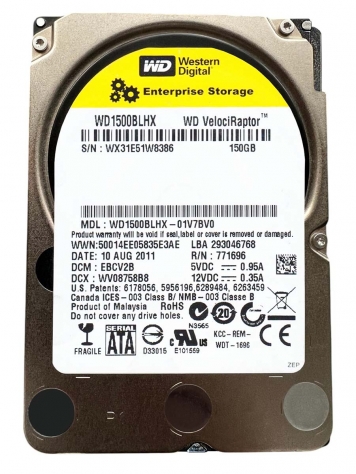 Жесткий диск Western Digital WD1500BLHX 150Gb 10000 SATAIII 2,5" HDD