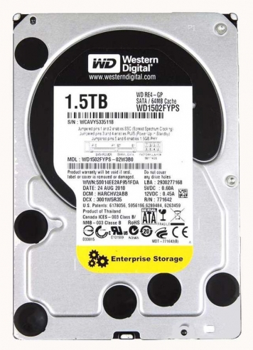 Жесткий диск Western Digital WD1502FYPS 1,5Tb IntelliPower SATAII 3.5" HDD