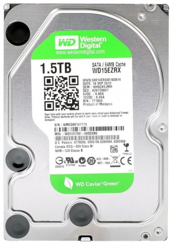 Жесткий диск Western Digital WD15EZRX 1,5Tb IntelliPower SATAIII 3.5" HDD
