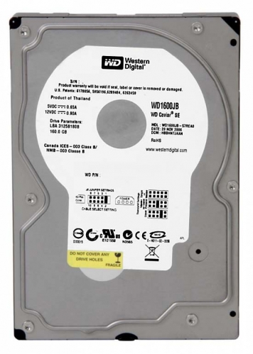 Жесткий диск Western Digital WD1600JB 160Gb 7200 IDE 3.5" HDD