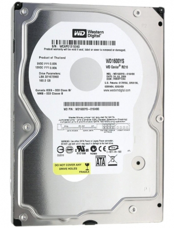 Жесткий диск Western Digital WD1600YS 160Gb  SATAII 3,5" HDD