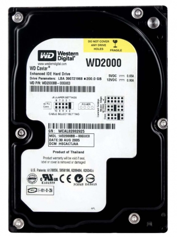 Жесткий диск Western Digital WD2000BB 200Gb 7200 IDE 3.5" HDD