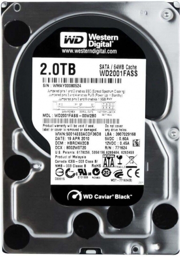 Жесткий Диск Western Digital WD2001FASS 2Tb SATAII 3.5" HDD