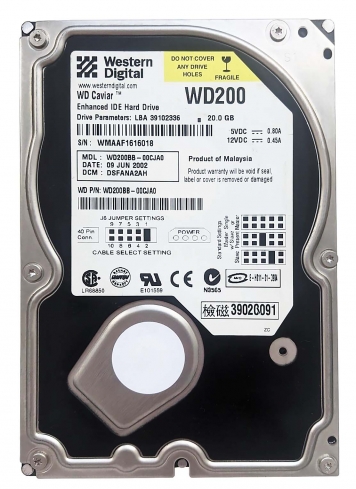 Жесткий диск Western Digital WD200BB 20Gb 7200 IDE 3.5" HDD