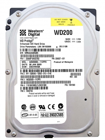 Жесткий диск Western Digital WD200EB 20Gb 5400 IDE 3.5" HDD