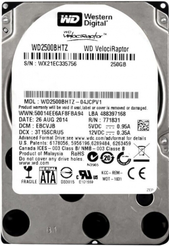 Жесткий диск Western Digital WD2500BHTZ 250Gb  SATAIII 2,5" HDD