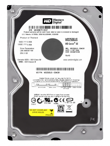 Жесткий диск Western Digital WD2500JS 250Gb  SATAII 3,5" HDD