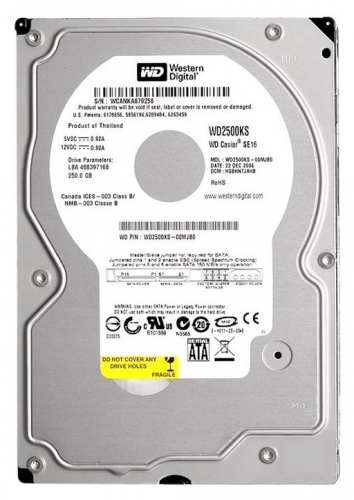 Жесткий диск Western Digital WD2500KS 250Gb  SATAII 3.5" HDD