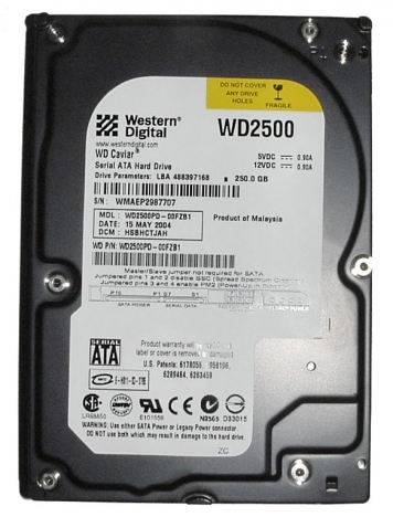 Жесткий Диск WD2500PD 250Gb 7200 SATA 3,5" HDD