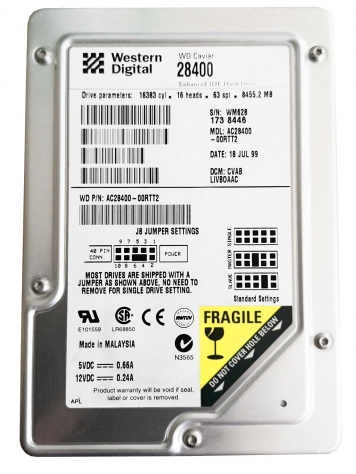 Жесткий диск Western Digital WD28400 8.4Gb 5400 IDE 3.5" HDD