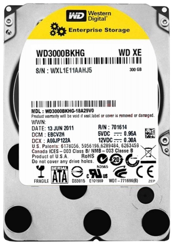 Жесткий диск Western Digital WD3000BKHG 300Gb  SAS 2,5" HDD