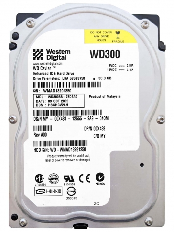 Жесткий диск Western Digital WD300BB 30Gb 7200 IDE 3.5" HDD