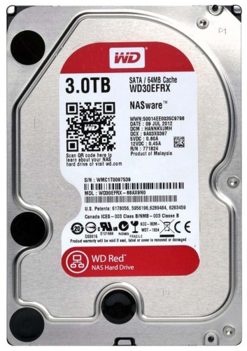 Жесткий диск Western Digital WD30EFRX 3Tb SATAIII 3,5" HDD