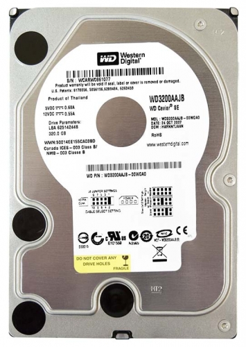 Жесткий диск Western Digital WD3200AAJB 320Gb 7200 IDE 3.5" HDD