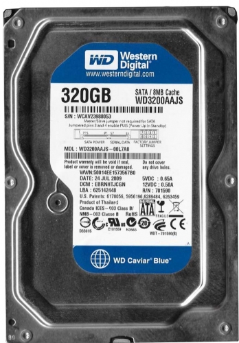 Жесткий диск Western Digital WD3200AAJS 320Gb  SATAII 3,5" HDD