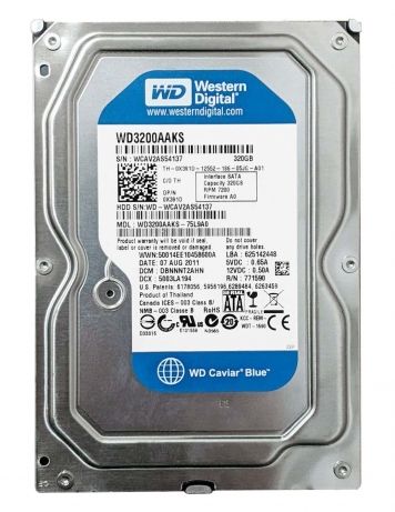 Жесткий диск Western Digital WD3200AAKS 320Gb  SATAII 3,5" HDD