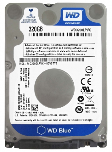 Жесткий диск Western Digital WD3200LPVX 320Gb 5400 SATAIII 2,5" HDD