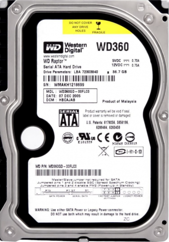 Жесткий диск Western Digital WD360GD-00FLA2 36,7Gb  SATA 3,5" HDD