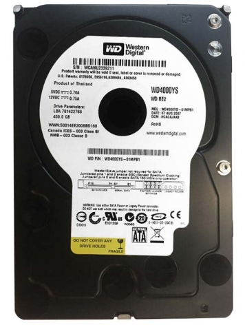 Жесткий диск Western Digital WD4000YS 400Gb  SATAII 3,5" HDD