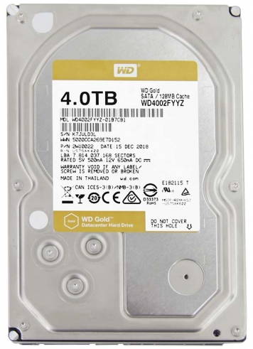 Жесткий диск Western Digital WD4002FYYZ 4Tb 7200 SATAIII 3.5" HDD