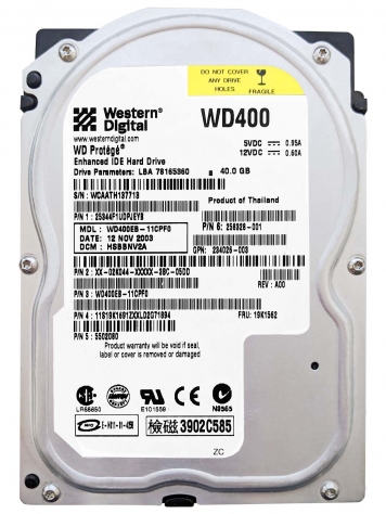 Жесткий диск Western Digital WD400EB 40Gb 5400 IDE 3.5" HDD
