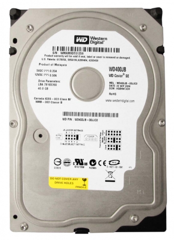 Жесткий диск Western Digital WD400JB 40Gb 7200 IDE 3.5" HDD