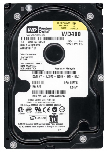 Жесткий диск Western Digital WD400JD 40Gb 7200 SATA 3.5" HDD