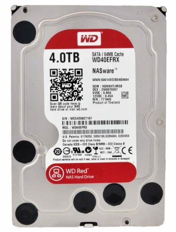 Жесткий диск Western Digital WD40EFRX 4Tb  SATAIII 3,5" HDD