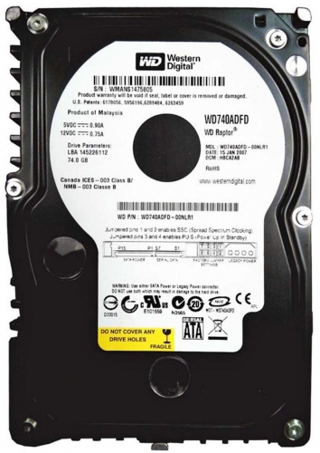Жесткий диск Western Digital WD740ADFD 74Gb  SATA 3,5" HDD