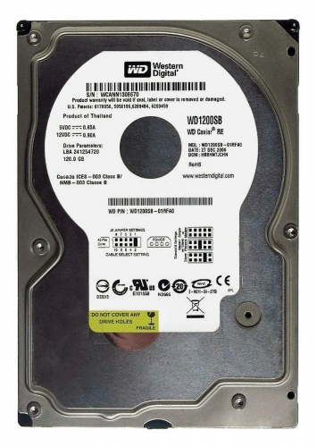 Жесткий диск Western Digital WD1200SB 120Gb 7200 IDE 3.5" HDD