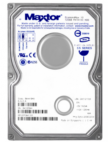 Жесткий диск Maxtor 6B120P0 120Gb 7200 IDE 3.5" HDD