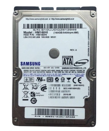 Жесткий диск Samsung HM160HI 160Gb 5400 SATA 2,5" HDD