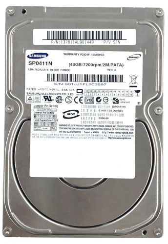 Жесткий диск Samsung SP0411N 40Gb 7200 IDE 3.5" HDD