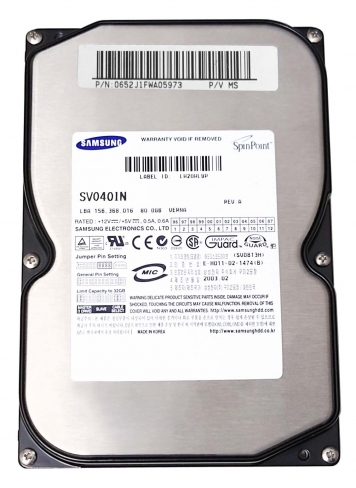 Жесткий Диск Samsung SV0401N 40Gb 5400 IDE 3,5" HDD