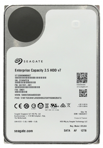 Жесткий диск Seagate ST12000NM0007 12Tb 7200 SATAIII 3,5" HDD