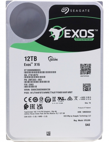 Жесткий диск Seagate ST12000NM002G 12Tb 7200 SAS  3,5" HDD