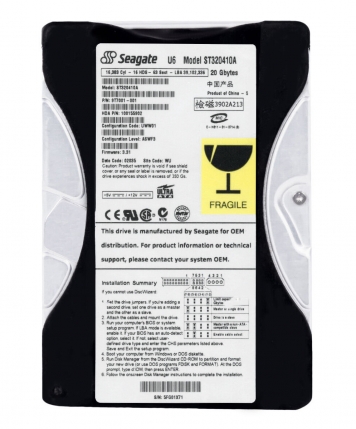 Жесткий диск Seagate ST320410A 20,4Gb 5400 IDE 3.5" HDD