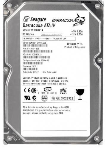 Жесткий диск Seagate 9T6006 80Gb 7200 IDE 3.5" HDD