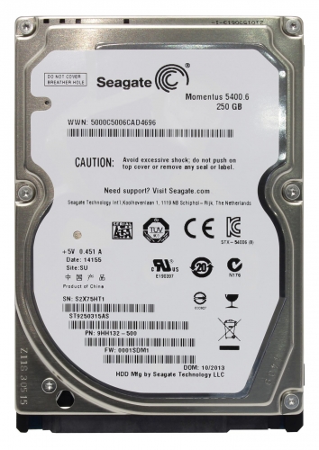 Жесткий диск Seagate ST9250315AS 250Gb 5400 SATAII 2,5" HDD